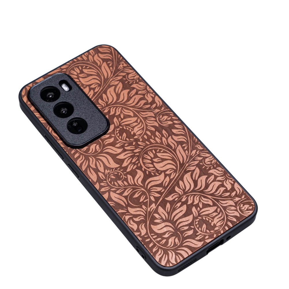 Drewniane Etui Bewood do Oppo Reno 12 Pro 5G LIŚCIE JABŁOŃ (3)
