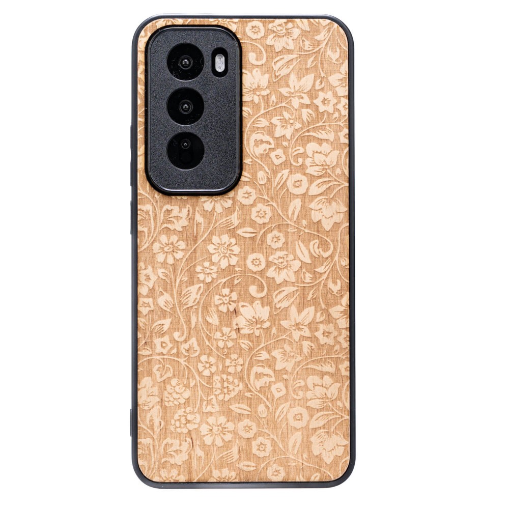 Drewniane Etui Bewood do Oppo Reno 12 Pro 5G KWIATY POLNE ANIEGRE (1)