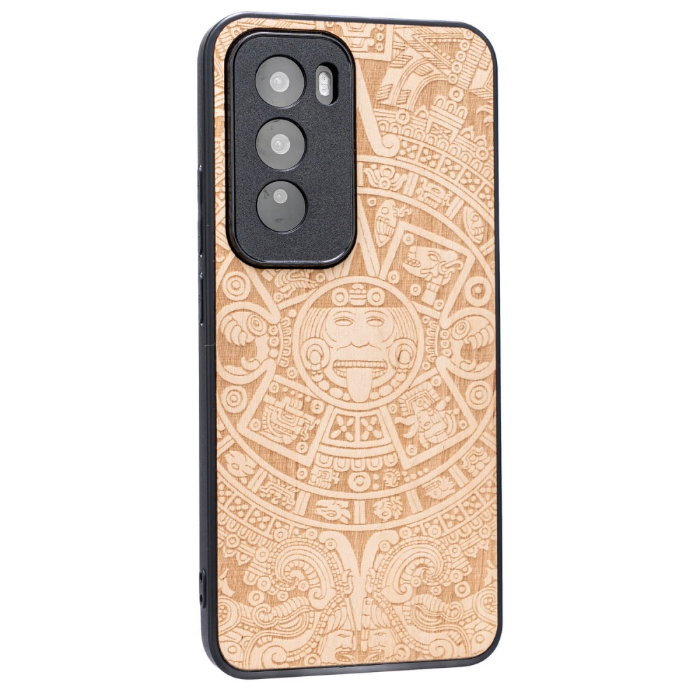 Drewniane Etui Bewood do Oppo Reno 12 Pro 5G KALENDARZ AZTECKI ANIEGRE (2)