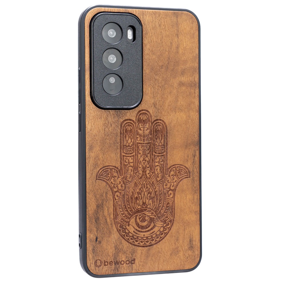 Drewniane Etui Bewood do Oppo Reno 12 Pro 5G HAMSA IMBUIA (2)