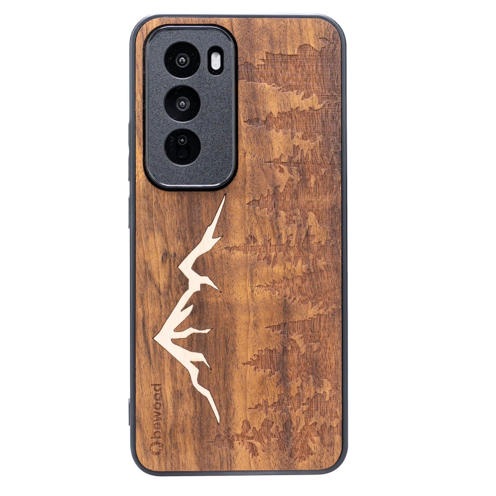 Drewniane Etui Bewood do Oppo Reno 12 Pro 5G GÓRY IMBUIA (1)