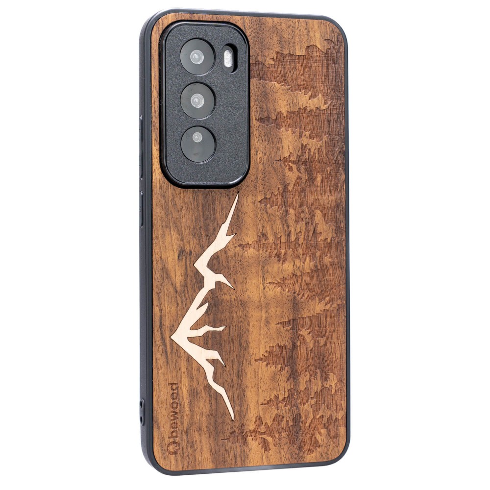 Drewniane Etui Bewood do Oppo Reno 12 Pro 5G GÓRY IMBUIA (2)
