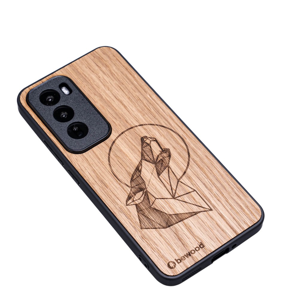 Drewniane Etui Bewood do Oppo Reno 12 5G WILK DĄB (3)
