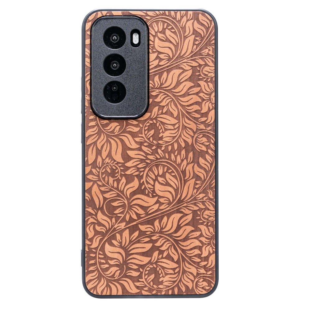 Drewniane Etui Bewood do Oppo Reno 12 5G  LIŚCIE JABŁOŃ (1)