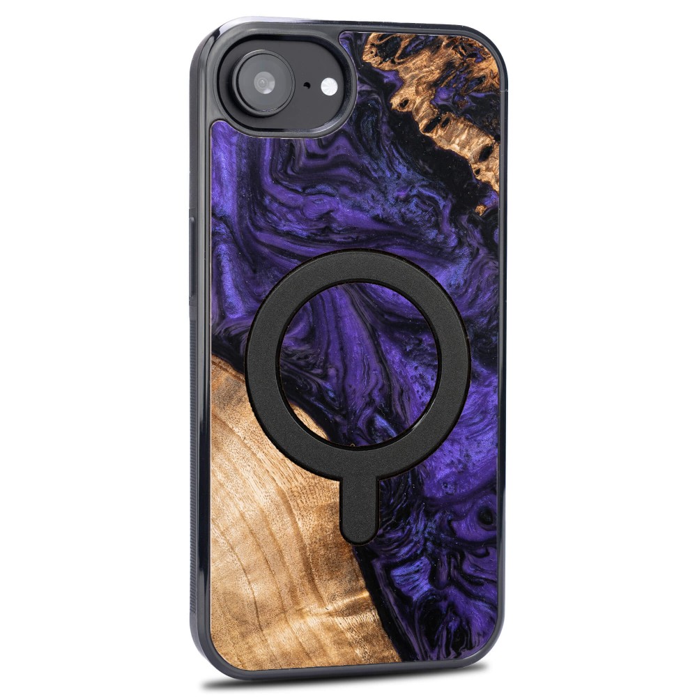 Etui Bewood Unique do iPhone 17e / 16e - Violet z MagSafe (2)