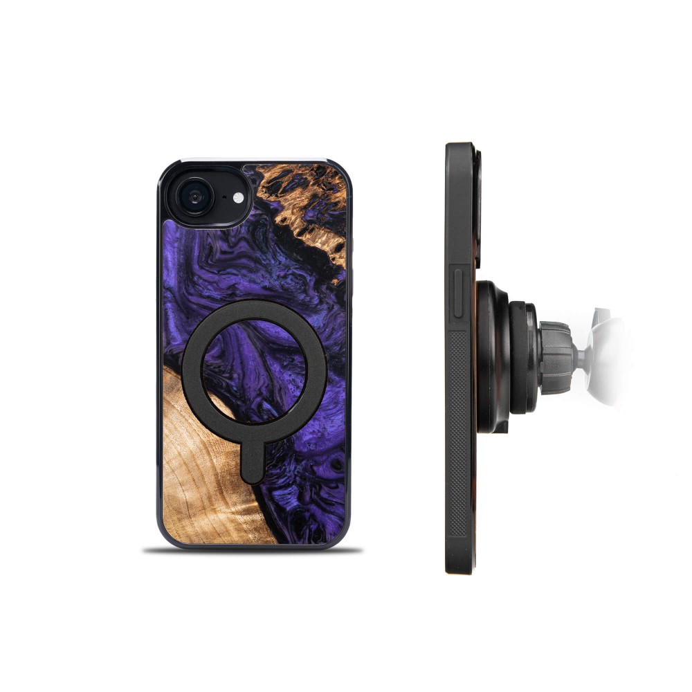 Etui Bewood Unique do iPhone 17e / 16e - Violet z MagSafe (3)