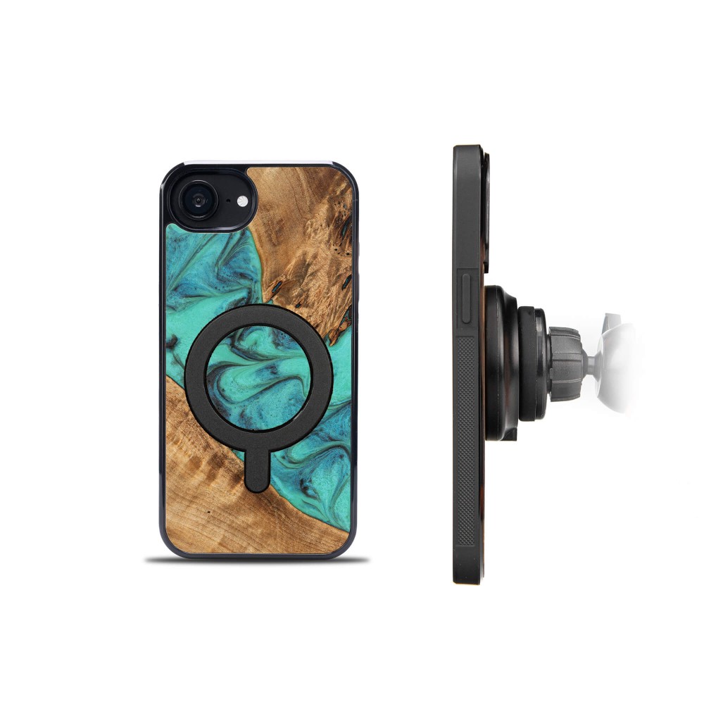 Etui Bewood Unique do iPhone 17e / 16e - Turquoise z MagSafe (3)