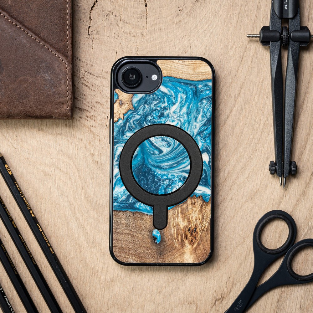 Etui Bewood Unique do iPhone 17e / 16e - Planets - Uran z MagSafe (4)