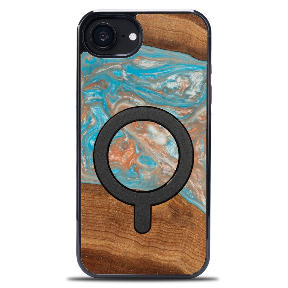 Etui Bewood Unique do iPhone 17e / 16e - Planets - Saturn z MagSafe (1)