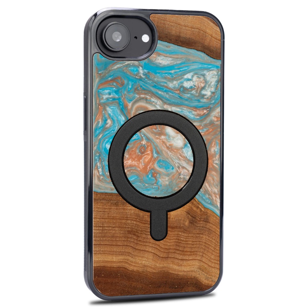 Etui Bewood Unique do iPhone 17e / 16e - Planets - Saturn z MagSafe (2)