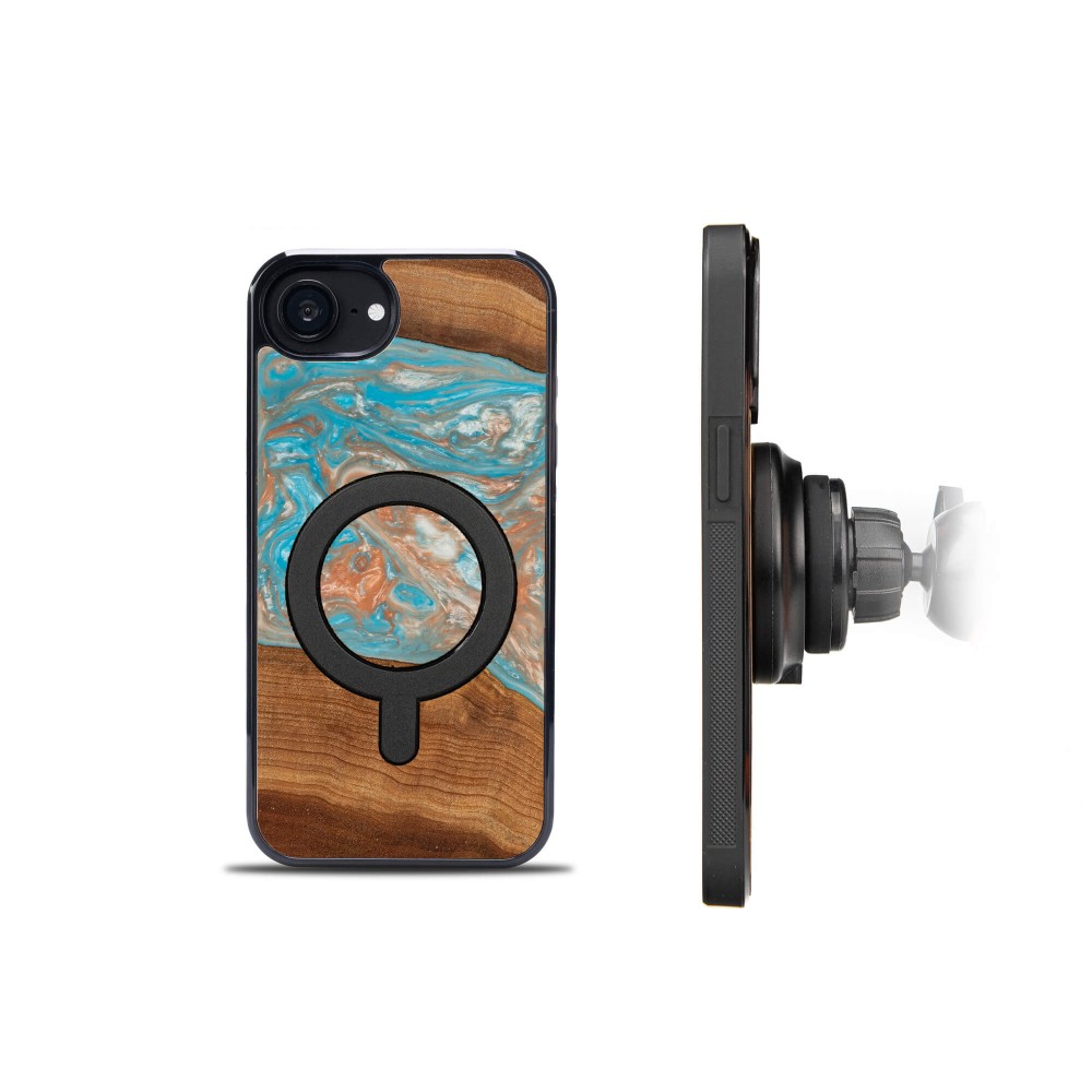 Etui Bewood Unique do iPhone 17e / 16e - Planets - Saturn z MagSafe (3)