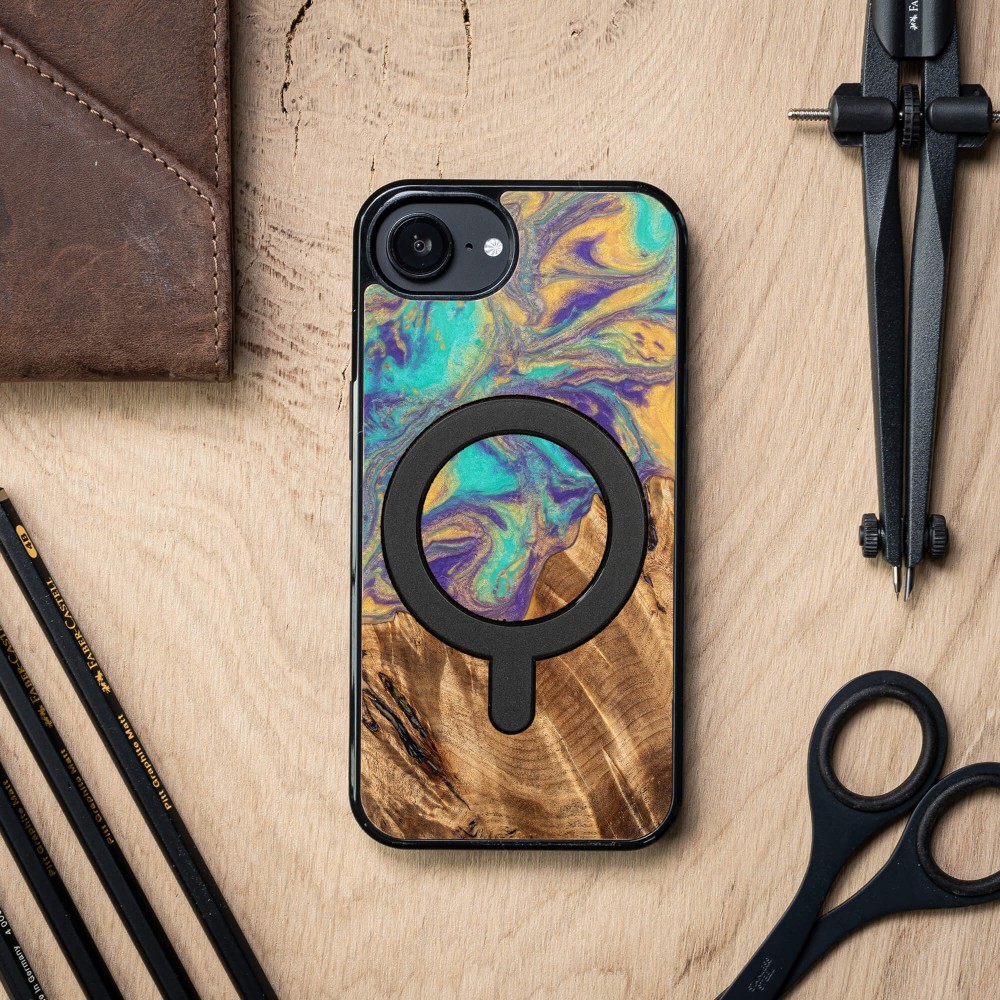 Etui Bewood Unique do iPhone 17e / 16e - Planets - Merkury z MagSafe (4)