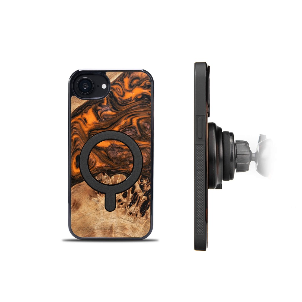 Etui Bewood Unique do iPhone 17e / 16e - Orange z MagSafe (3)
