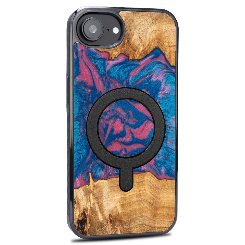 Etui Bewood Unique do iPhone 17e / 16e - Neons - Vegas z MagSafe (2)