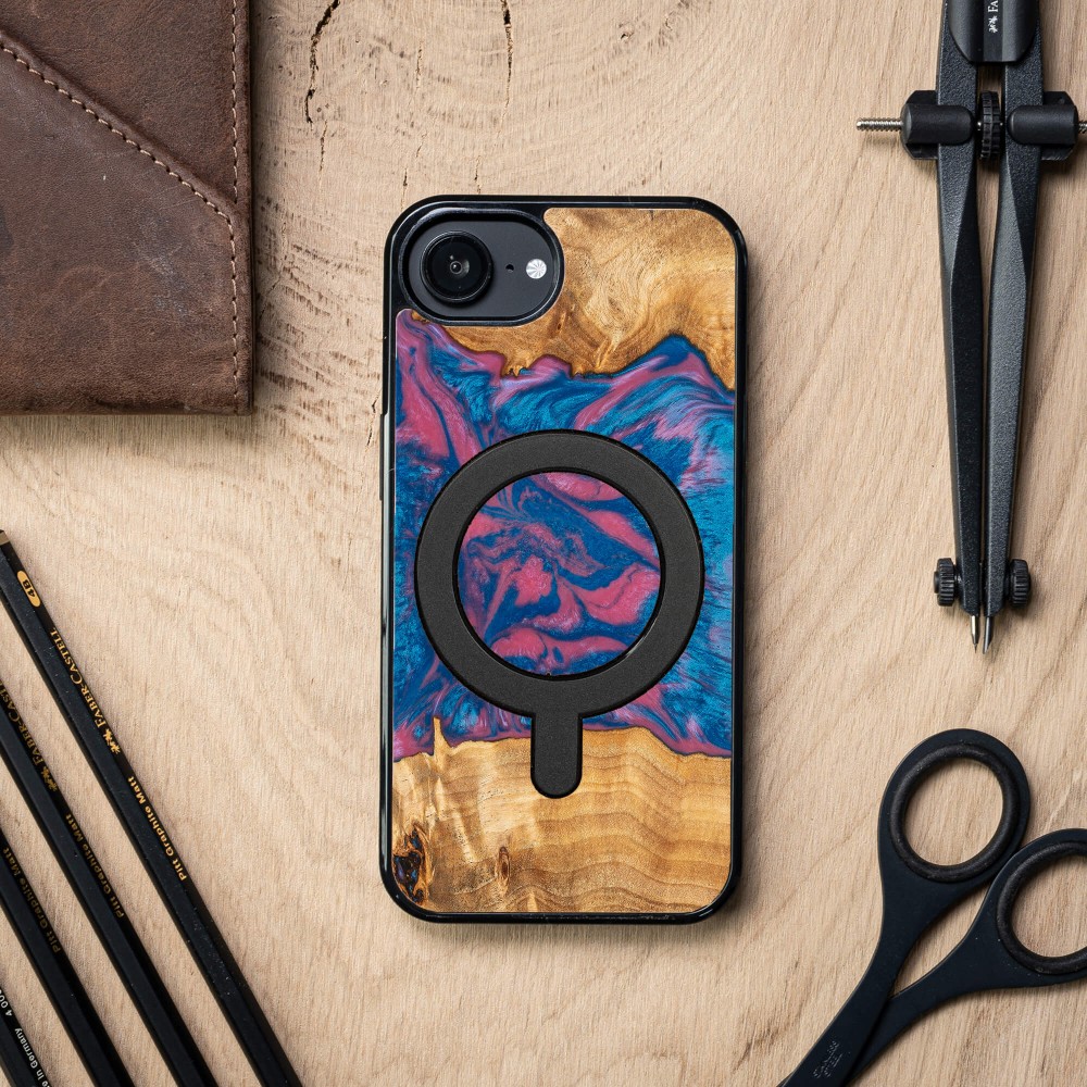 Etui Bewood Unique do iPhone 17e / 16e - Neons - Vegas z MagSafe (4)