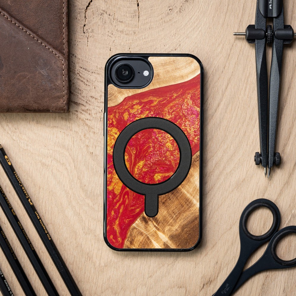 Etui Bewood Unique do iPhone 17e / 16e - Neons - Paris z MagSafe (4)