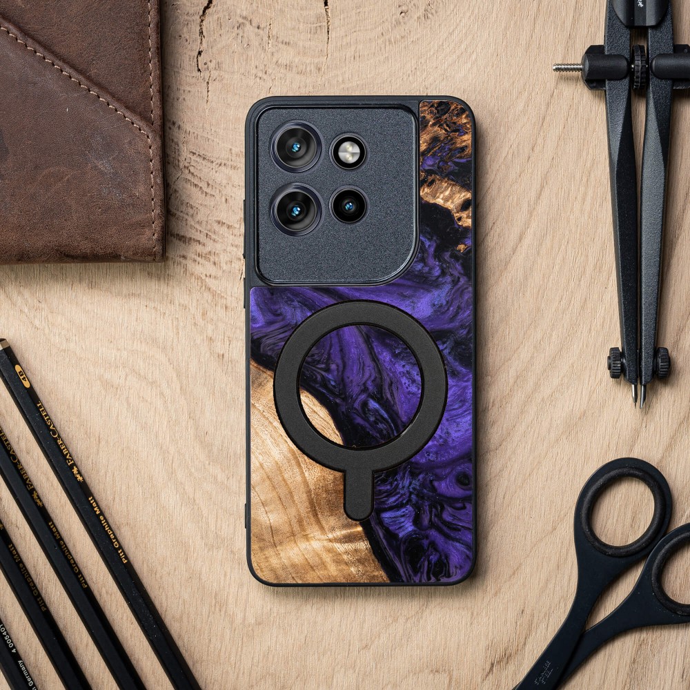 Etui Bewood Unique do Motorola Edge 50 Neo / 60 Neo - Violet z MagSafe (3)
