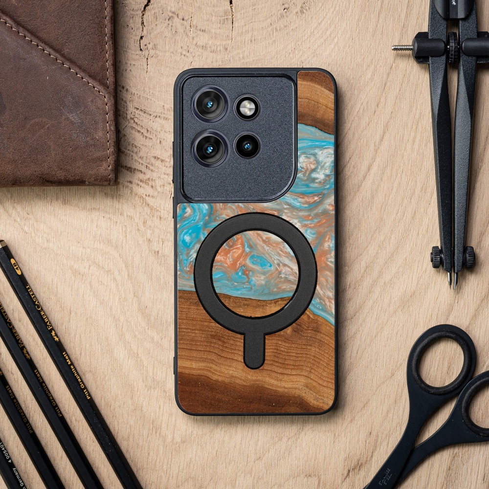 Etui Bewood Unique do Motorola Edge 50 Neo / 60 Neo - Planets - Saturn z MagSafe (3)