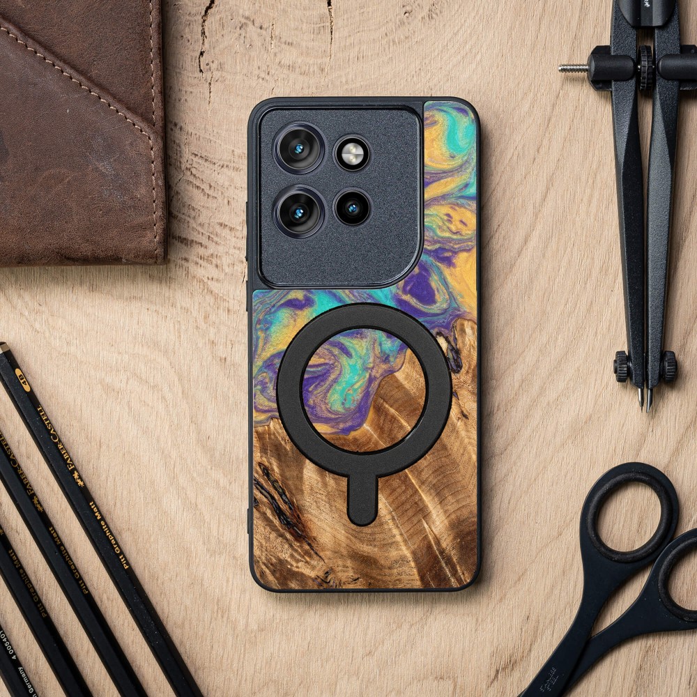 Etui Bewood Unique do Motorola Edge 50 Neo / 60 Neo - Planets - Merkury z MagSafe (3)