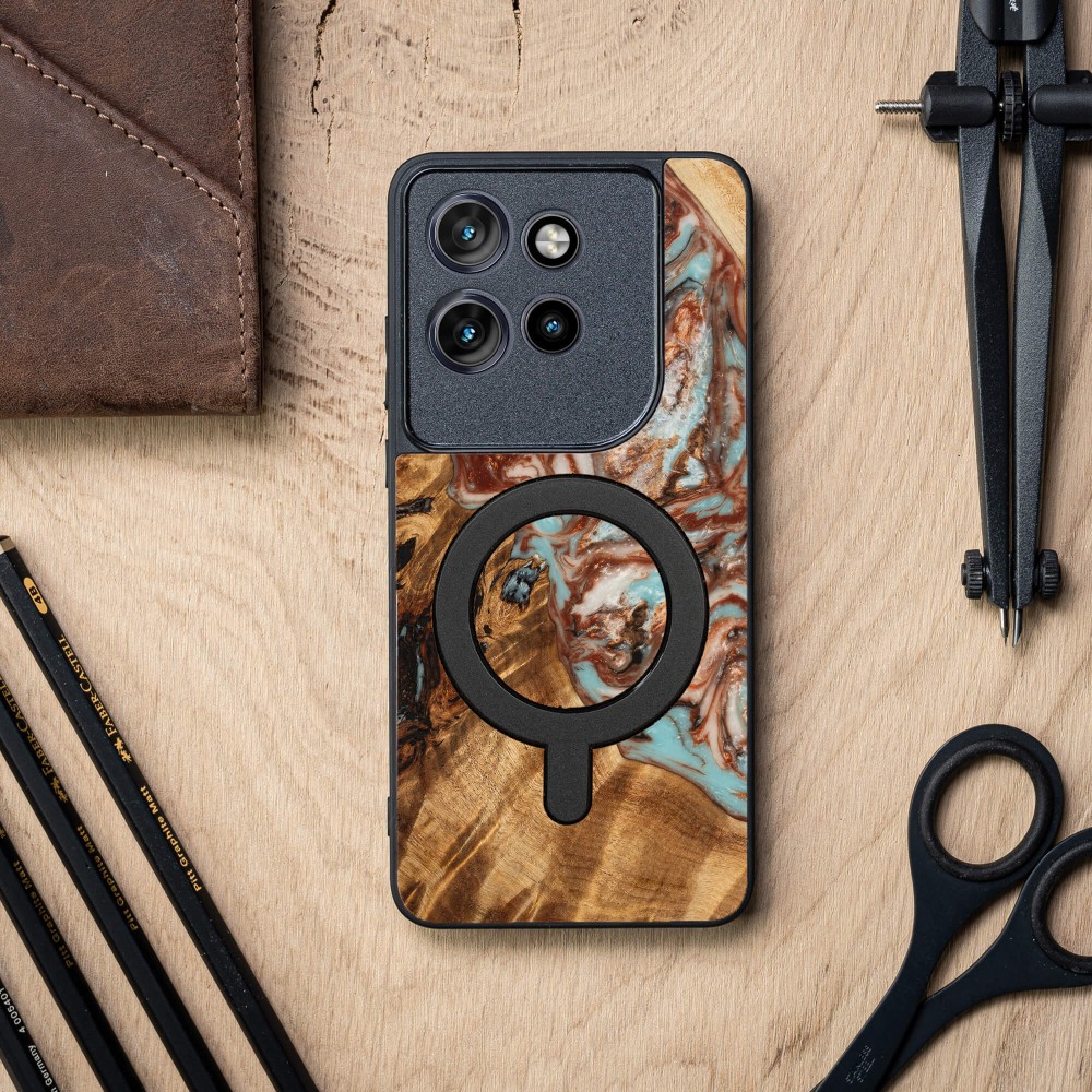 Etui Bewood Unique do Motorola Edge 50 Neo / 60 Neo - Planets - Jowisz z MagSafe (3)