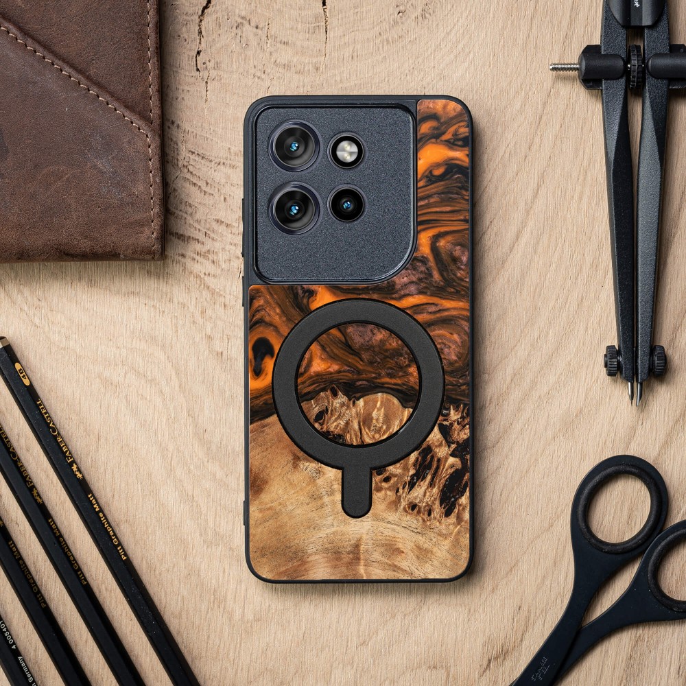 Etui Bewood Unique do Motorola Edge 50 Neo / 60 Neo - Orange z MagSafe (3)