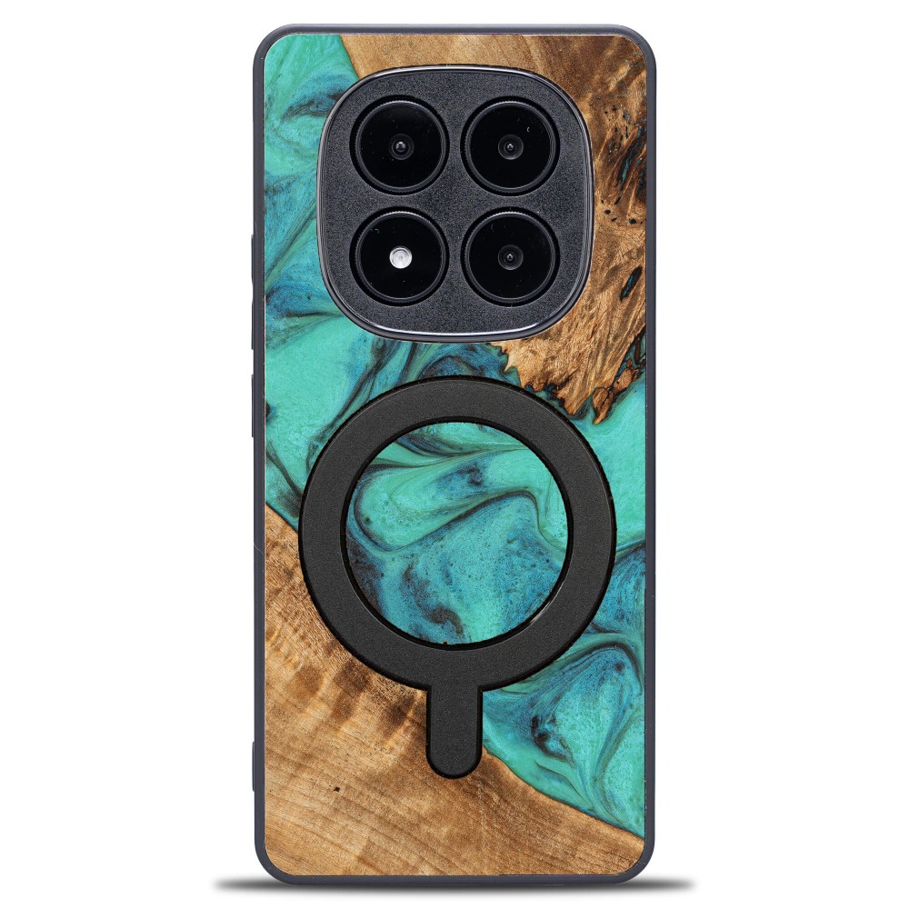 Etui Bewood Unique do Xiaomi Redmi Note 14 Pro 5G - Turquoise z MagSafe (1)