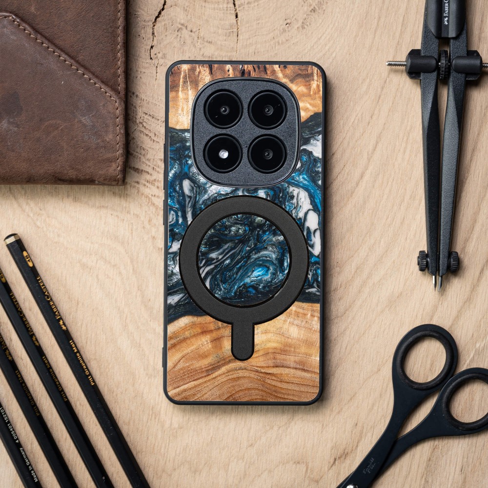 Etui Bewood Unique do Xiaomi Redmi Note 14 Pro 5G - Planets - Ziemia z MagSafe (3)