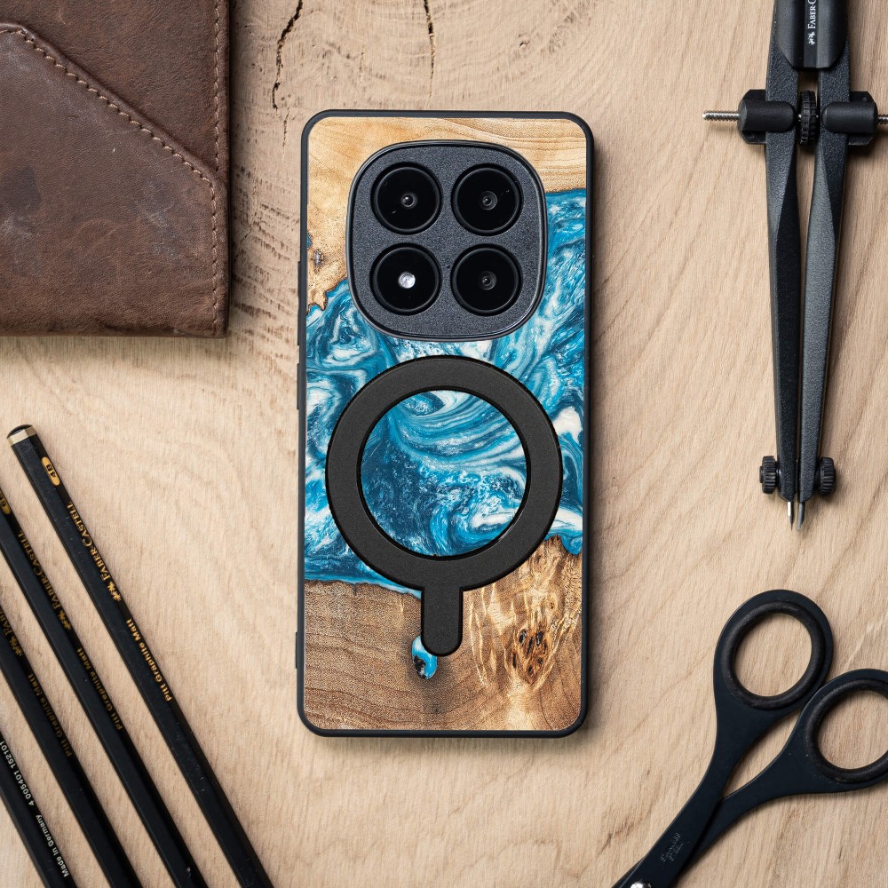 Etui Bewood Unique do Xiaomi Redmi Note 14 Pro 5G - Planets - Uran z MagSafe (3)