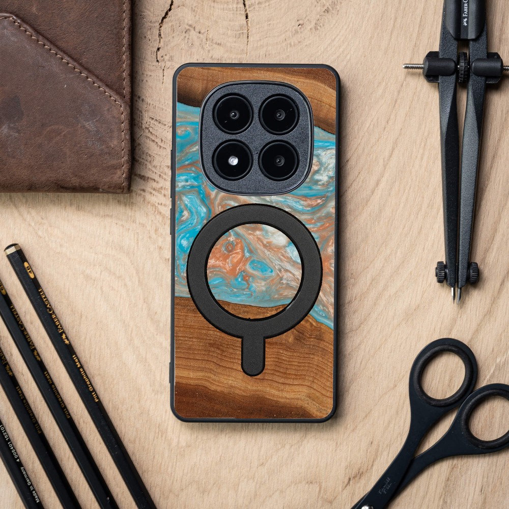 Etui Bewood Unique do Xiaomi Redmi Note 14 Pro 5G - Planets - Saturn z MagSafe (3)