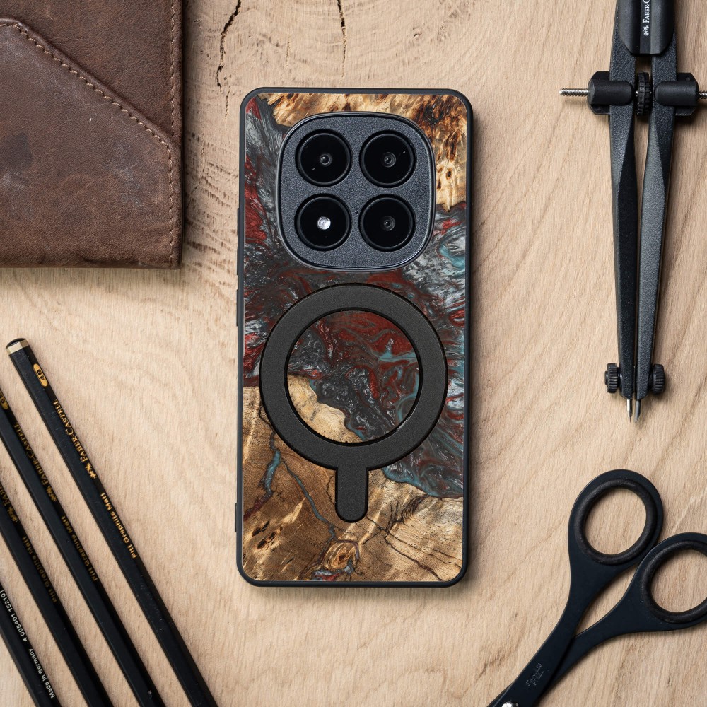 Etui Bewood Unique do Xiaomi Redmi Note 14 Pro 5G - Planets - Pluton z MagSafe (3)