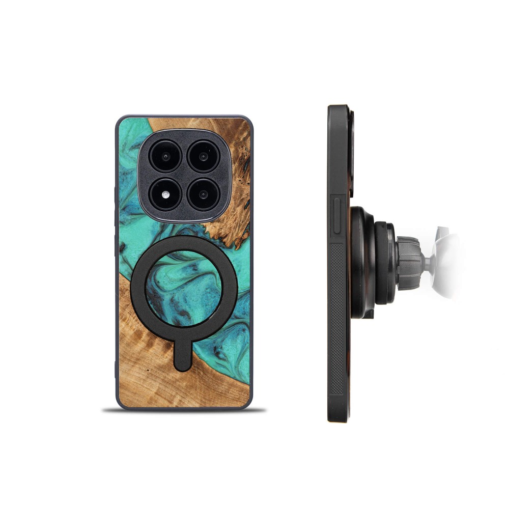 Etui Bewood Unique do Xiaomi Redmi Note 14 Pro Plus 5G - Turquoise z MagSafe (2)