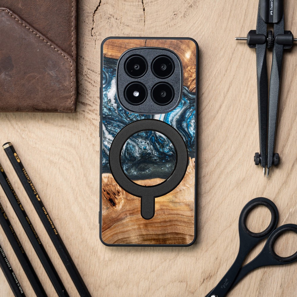 Etui Bewood Unique do Xiaomi Redmi Note 14 Pro Plus 5G - Planets - Ziemia z MagSafe (3)