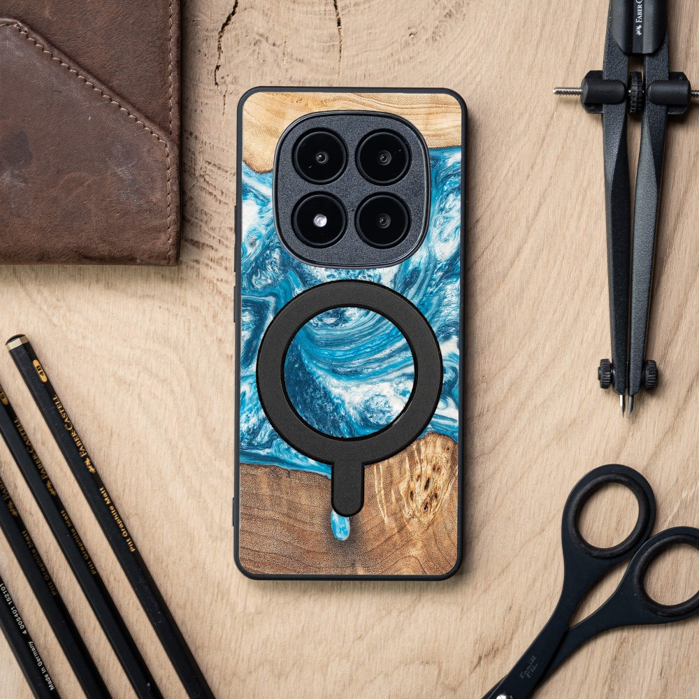 Etui Bewood Unique do Xiaomi Redmi Note 14 Pro Plus 5G - Planets - Uran z MagSafe (3)