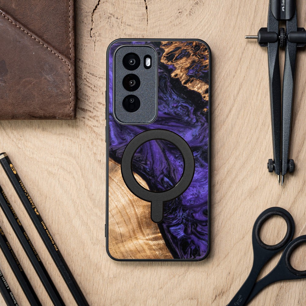 Etui Bewood Unique do Oppo Reno 12 Pro 5G - Violet z MagSafe (3)