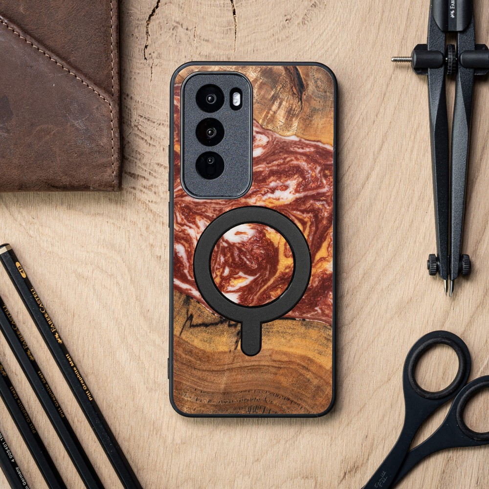 Etui Bewood Unique do Oppo Reno 12 Pro 5G - Planets - Mars z MagSafe (3)