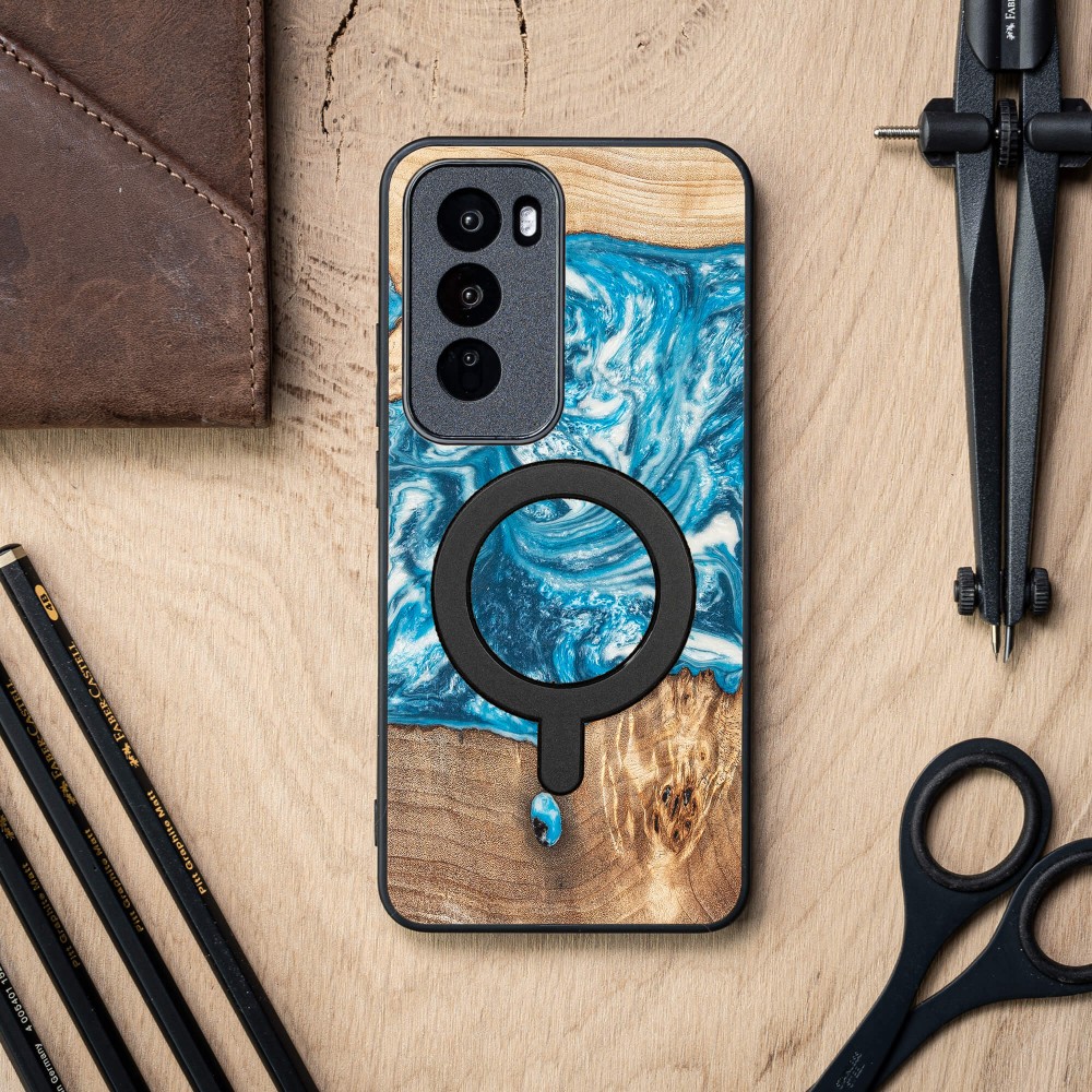 Etui Bewood Unique do Oppo Reno 12 5G  - Planets - Uran z MagSafe (3)