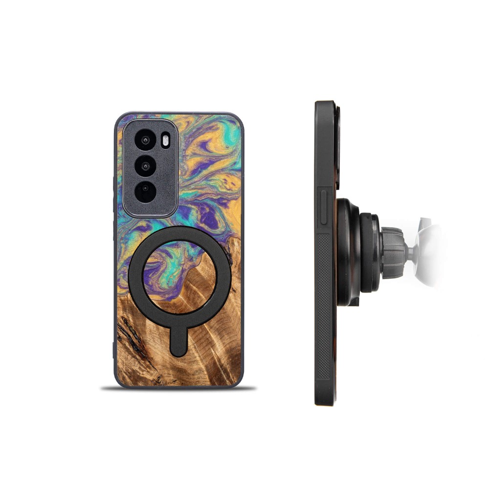 Etui Bewood Unique do Oppo Reno 12 5G - Planets - Merkury z MagSafe (2)