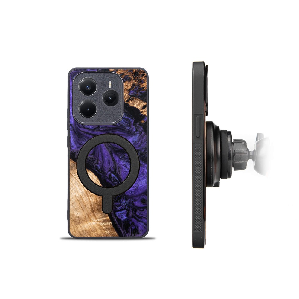 Etui Bewood Unique do Xiaomi Redmi Note 14 5G - Violet z MagSafe (2)