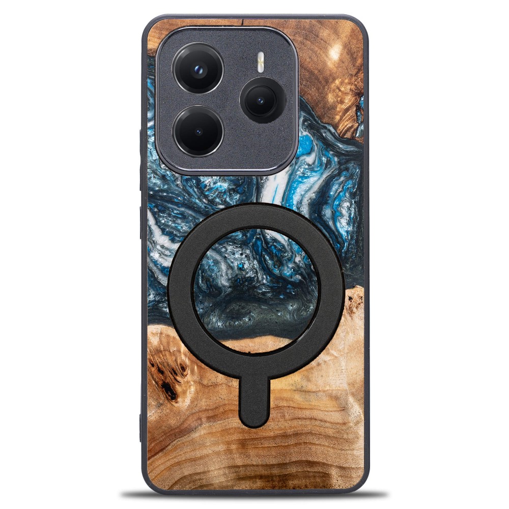 Etui Bewood Unique do Xiaomi Redmi Note 14 5G - Planets - Ziemia z MagSafe (1)