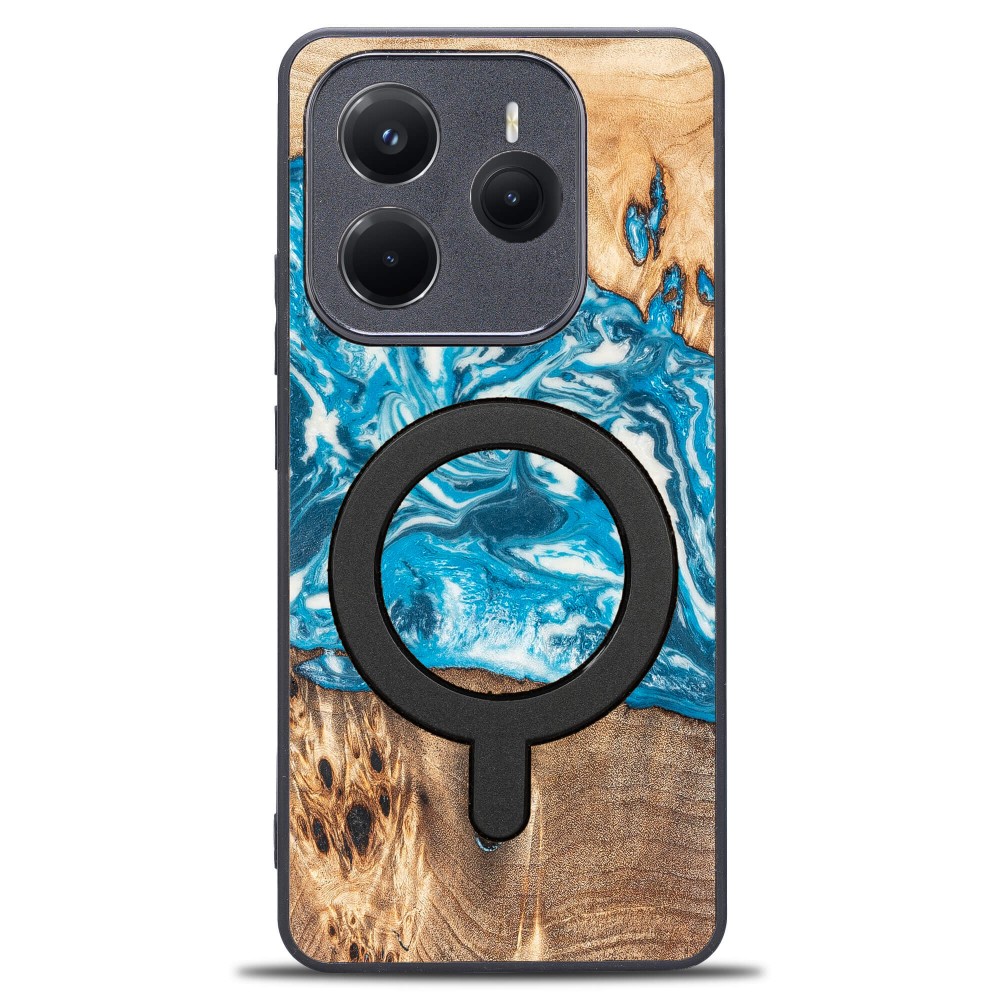 Etui Bewood Unique do Xiaomi Redmi Note 14 5G - Planets - Uran z MagSafe (1)