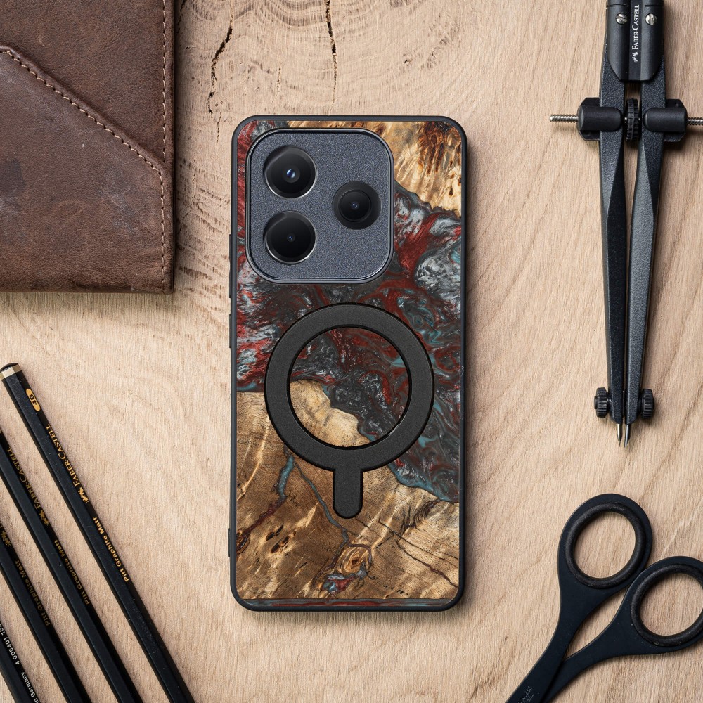 Etui Bewood Unique do Xiaomi Redmi Note 14 5G - Planets - Pluton z MagSafe (3)