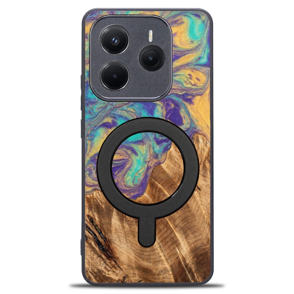 Etui Bewood Unique do Xiaomi Redmi Note 14 5G - Planets - Merkury z MagSafe (1)