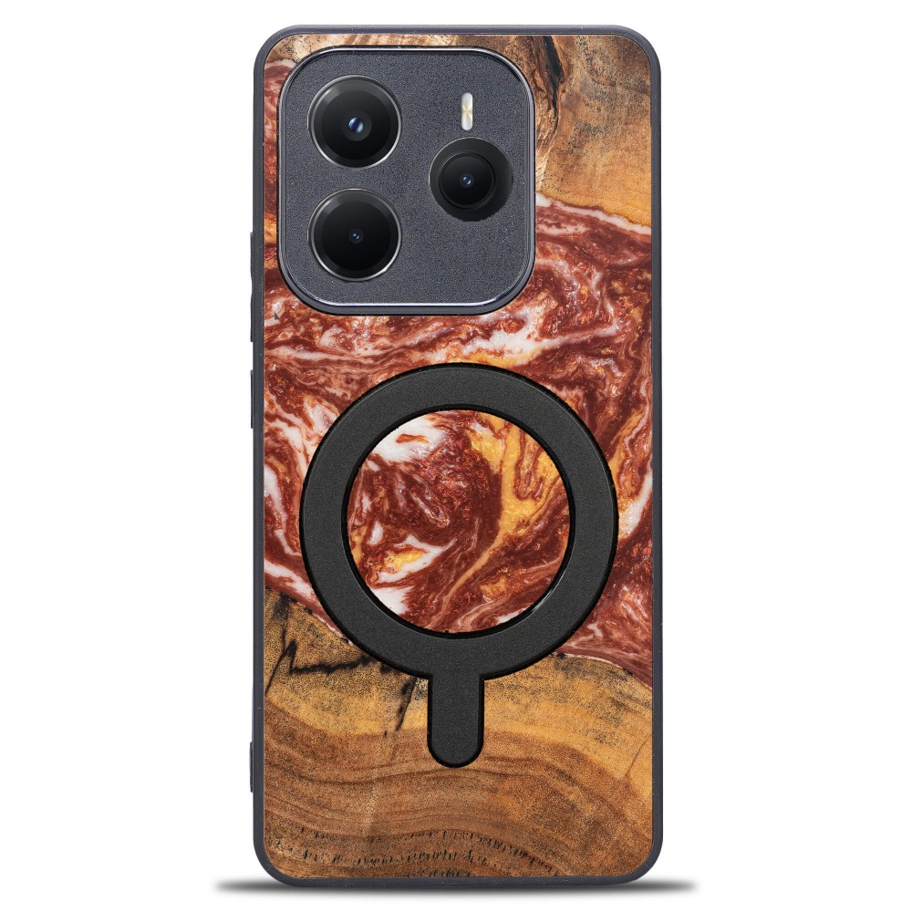 Etui Bewood Unique do Xiaomi Redmi Note 14 5G - Planets - Mars z MagSafe (1)