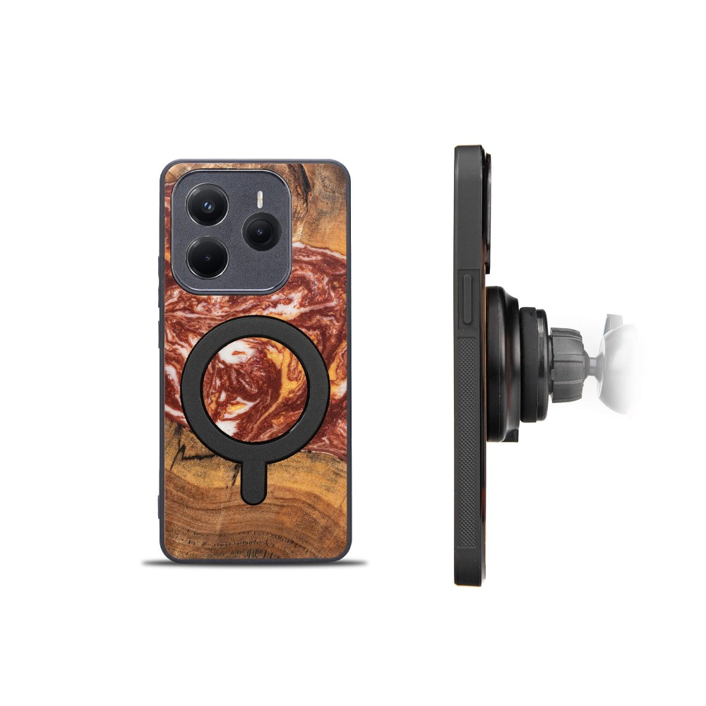 Etui Bewood Unique do Xiaomi Redmi Note 14 5G - Planets - Mars z MagSafe (2)