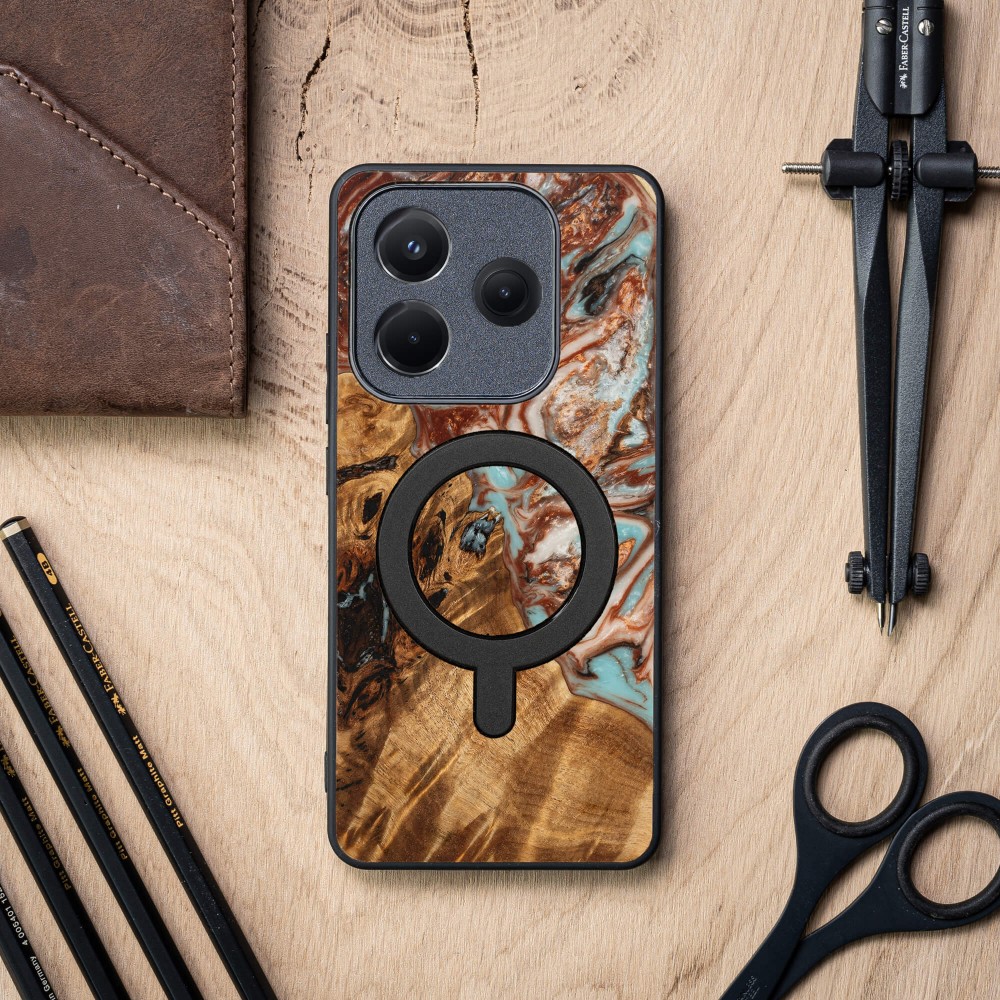 Etui Bewood Unique do Xiaomi Redmi Note 14 5G - Planets - Jowisz z MagSafe (3)