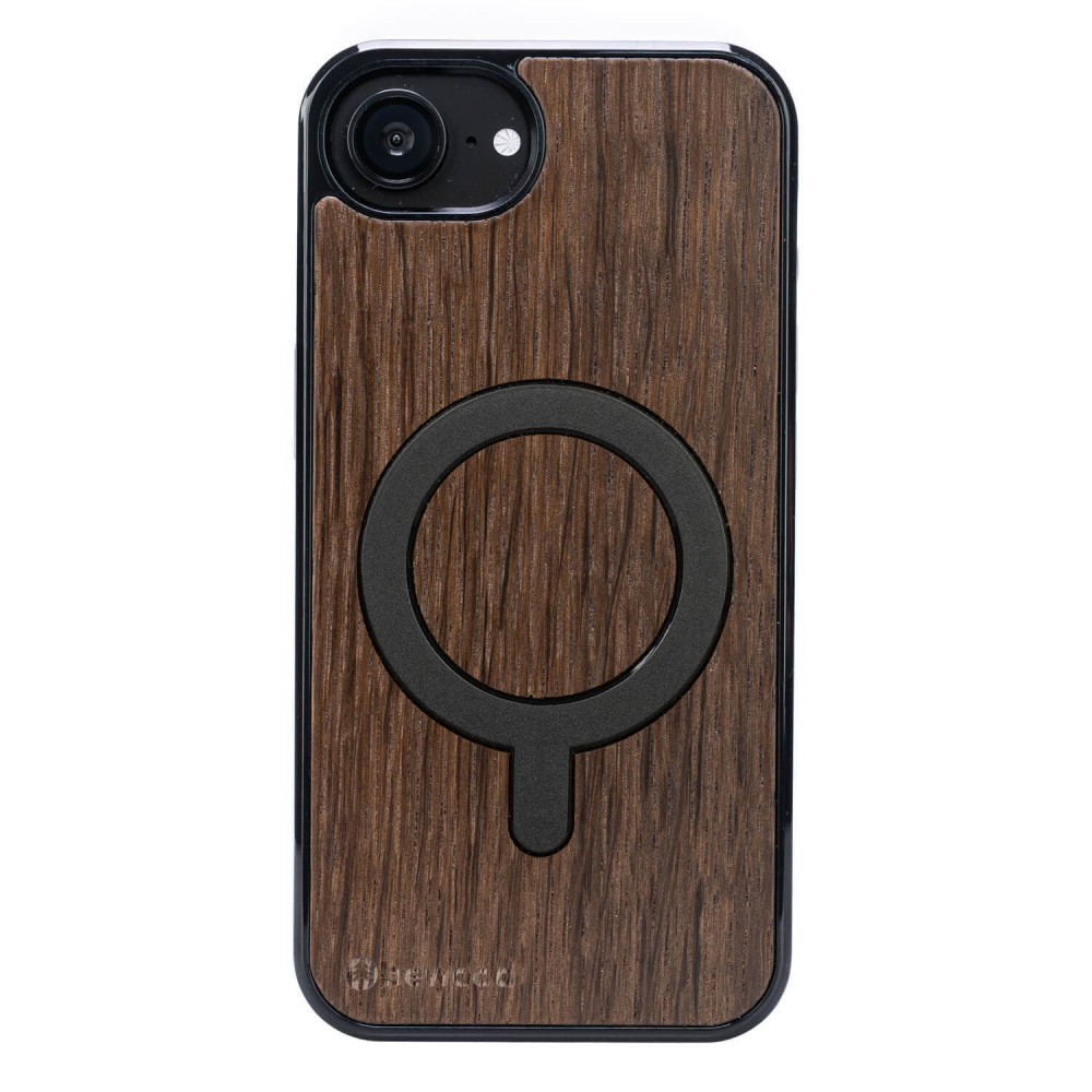 Drewniane Etui Bewood do iPhone 17e / 16e DĄB WĘDZONY z MagSafe (1)
