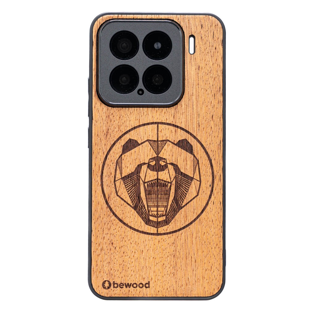 Drewniane Etui Bewood do Xiaomi 15  NIEDŹWIEDŹ MERBAU (1)