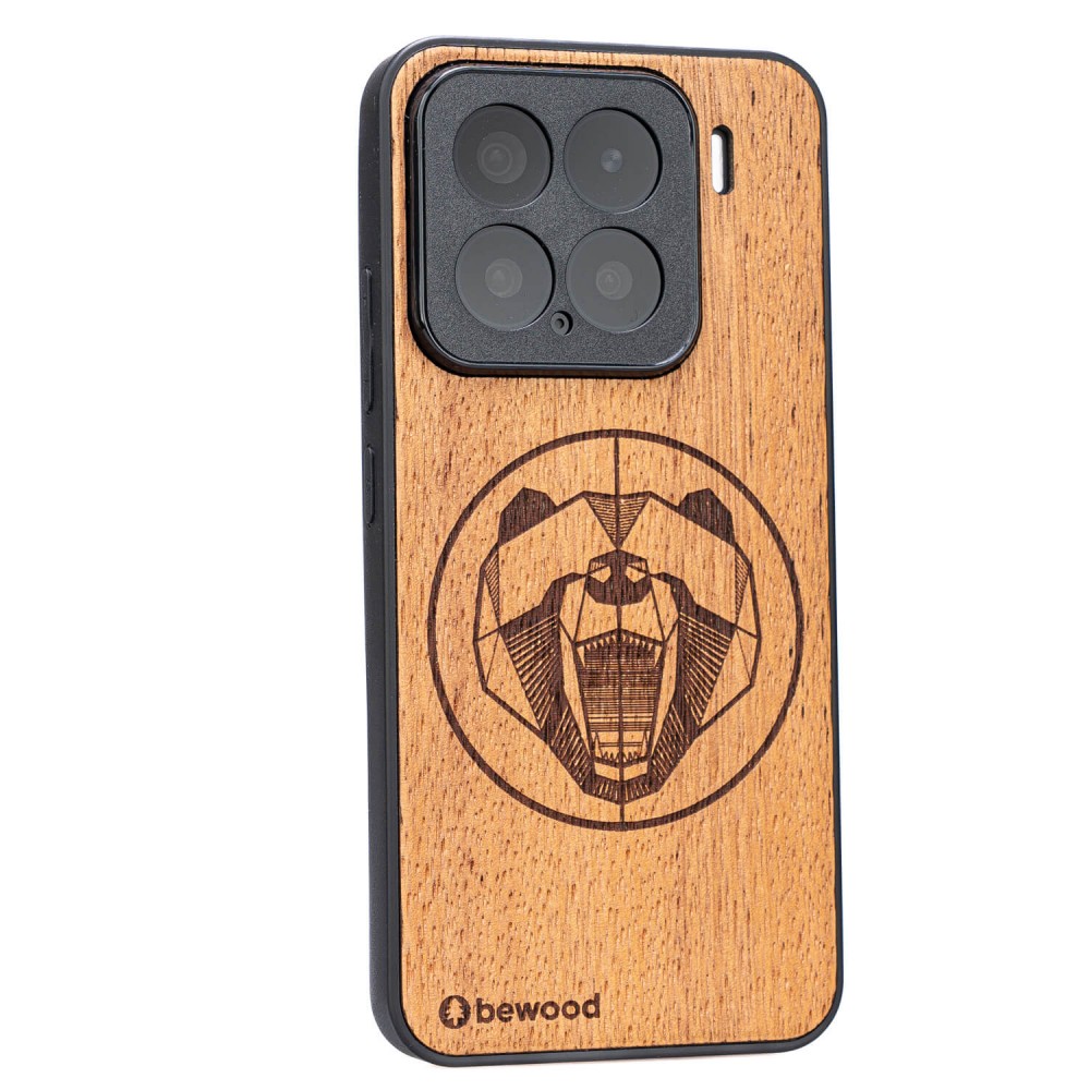Drewniane Etui Bewood do Xiaomi 15  NIEDŹWIEDŹ MERBAU (2)