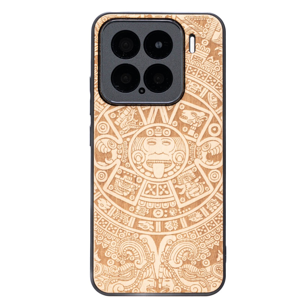 Drewniane Etui Bewood do Xiaomi 15  KALENDARZ AZTECKI ANIEGRE (1)