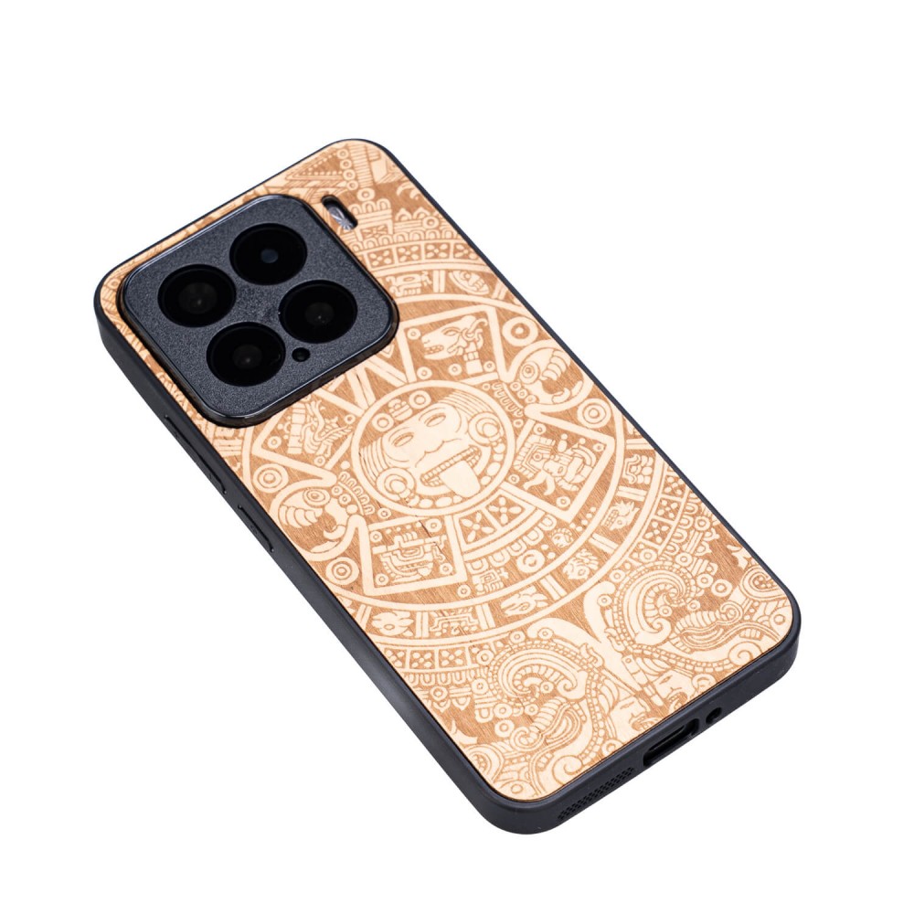 Drewniane Etui Bewood do Xiaomi 15  KALENDARZ AZTECKI ANIEGRE (3)